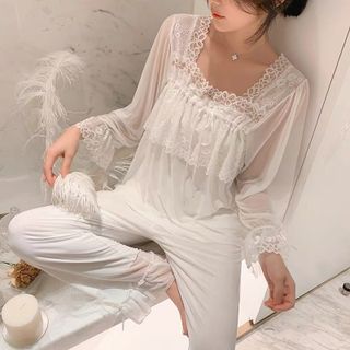 Đồ ngủ nữ bánh bèo von mềm mịn
