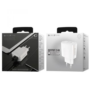 Cóc Sạc BA3A Borofone - 2 Cổng USB chuẩn EU