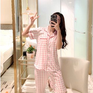 Bộ pizama quần dài tay ngắn hàng Quảng Châu