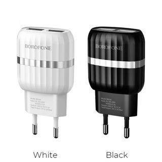 Cóc Sạc BA24A Borofone - 2 Cổng USB - chuẩn EU