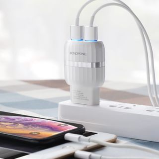 Cóc Sạc BA24A Borofone - 2 Cổng USB - chuẩn EU