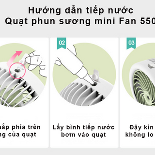 Quạt Tích Điện Mini Clip Fan