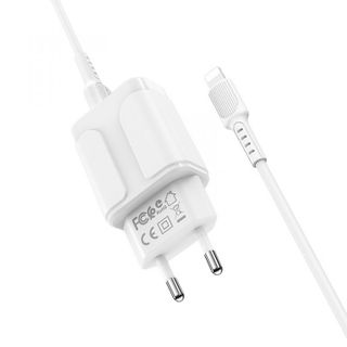 Bộ Cóc Cáp Sạc BA37A Borofone - 2 Cổng USB - Cổng Lightning - chuẩn EU