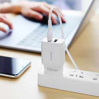 Bộ Cóc Cáp Sạc BA37A Borofone - 2 Cổng USB - Cổng Lightning - chuẩn EU