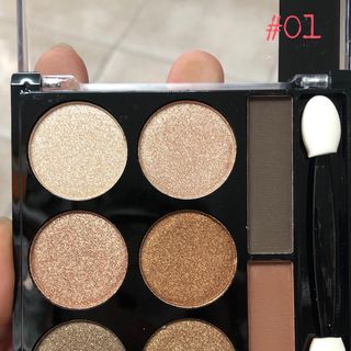 Phấn mắt LED MAKE UP 6 ô + 2 ô phấn kẻ mày