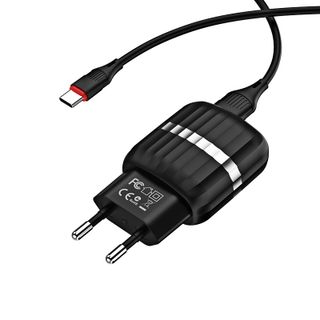 Bộ Cóc Cáp Sạc BA24A Borofone - 2 Cổng USB - Cổng Type-C - chuẩn EU