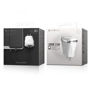 Cóc Sạc BA2 Borofone - 2 Cổng USB - chuẩn US