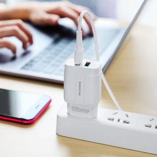 Bộ Cóc Cáp Sạc BA37A Borofone - 2 Cổng USB - Cổng Micro-USB - chuẩn EU