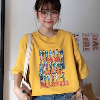 ÁO THUN IN HÌNH CUTE , TAY LỞ FORM RỘNG 70KG