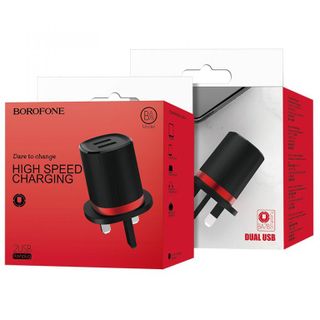 Cóc Sạc BA7B Borofone - 2 Cổng USB - chuẩn UK