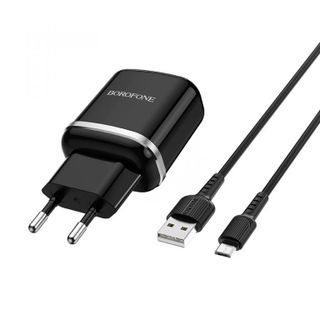 Bộ Cóc Cáp Sạc Nhanh BA36A QC3.0 Borofone - 1 Cổng USB - Cổng Micro-USB - chuẩn EU