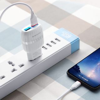 Bộ Cóc Cáp Sạc BA24A Borofone - 2 Cổng USB - Cổng Micro - chuẩn EU