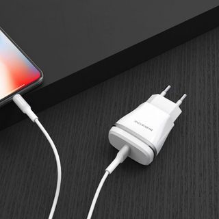 Bộ Cóc Cáp Sạc BA1A Borofone - 1 Cổng USB - cổng Lightning - chuẩn EU