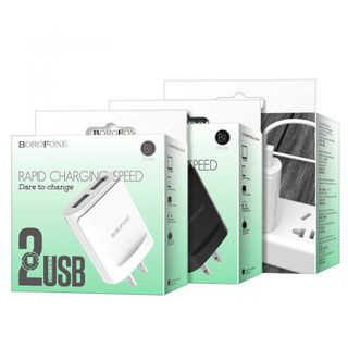 Cóc Sạc BA8 Borofone - 2 Cổng USB - chuẩn US