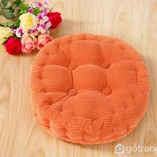 Nệm bệt bọc vải nỉ nhung cao cấp hình tròn GHS-6413