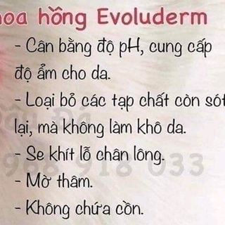 Nước Hoa Hồng Evoluderm
