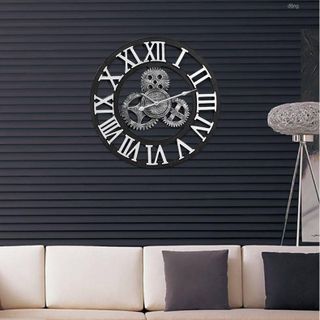 Đồng Hồ Gỗ Treo Tường Phong Cách Châu Âu Cổ Điển Sang Trọng