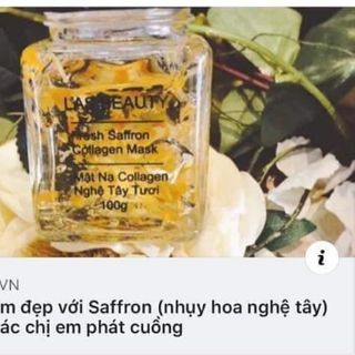 Mặt nạ collagen nhụy hoa nghệ tây tươi