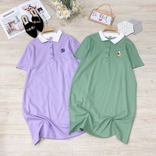 Đầm thun thêu trái cây