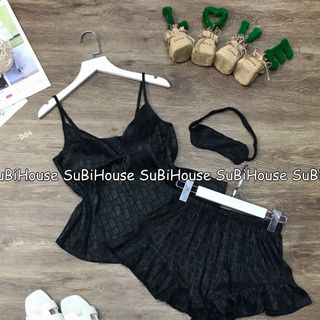 Đồ Bộ Pijama Đùi Gấm 2 Dây