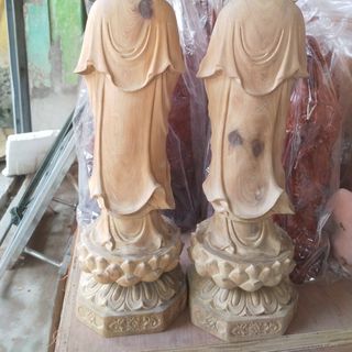 Tượng Gỗ Điêu Khắc Phật Bà Quan Âm