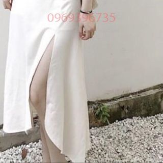 CHÂN VÁY MIDI XẺ TRƯỚC CÁ TÍNH