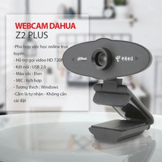 Webcam DaHua Z2+ HD720 Siêu Nét Hỗ Trợ Học Trực Tuyến Có Micro