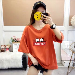 Áo thun nữ tay lỡ cotton bốn chiều