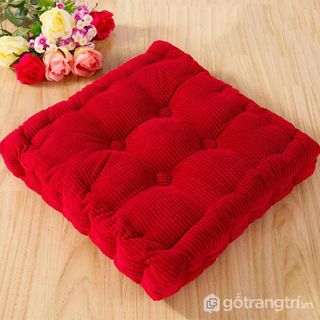 Nệm bệt hình vuông bọc vải nỉ nhung cao cấp GHS-6414