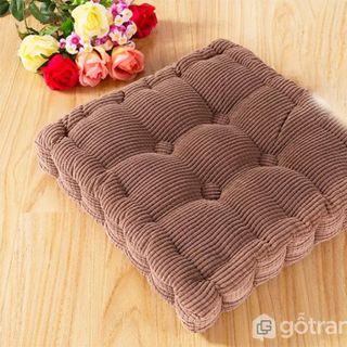Nệm bệt hình vuông bọc vải nỉ nhung cao cấp GHS-6414