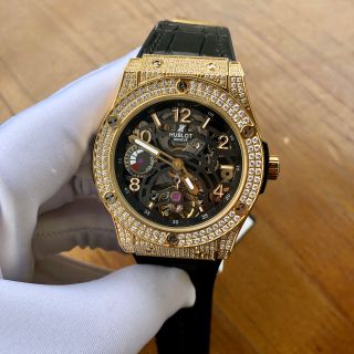 Đồng hồ nam HB vỏ vàng Skeleton cao cấp nhất giá sỉ