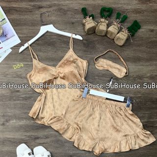 Đồ Bộ Pijama Đùi Gấm 2 Dây