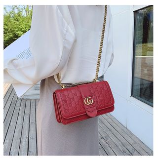 Túi đeo chéo họa tiết GD in chìm size 22.5cm nhiều ngăn tiện dụng VIDEO