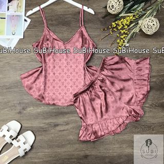 Đồ Bộ Pijama Đùi Gấm 2 Dây