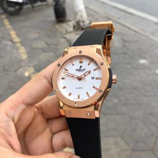 Đồng hồ nam HB vỏ vàng máy Quartz