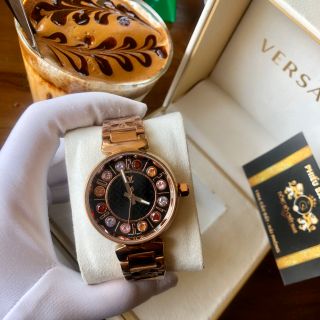Đồng hồ nữ L.V. vỏ vàng đá 7 màu cao cấp
