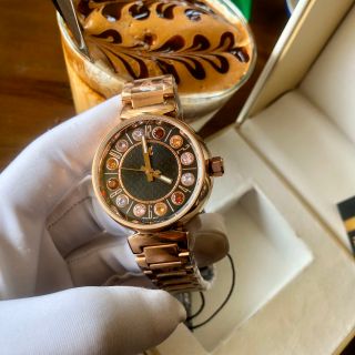 Đồng hồ nữ L.V. vỏ vàng đá 7 màu cao cấp
