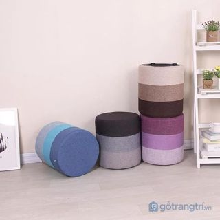Ghế đôn dáng cao họa tiết sắc màu cho gia đình GHS-734