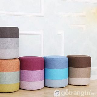 Ghế đôn dáng cao họa tiết sắc màu cho gia đình GHS-734