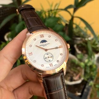 Đồng hồ nam Vancheron vỏ vàng mặt trắng