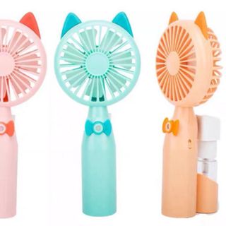 Quạt cầm tay mini có phun sương chất liệu nhựa ABS bền đẹp thiết kế đáng yêu có cổng sạc VIDEO