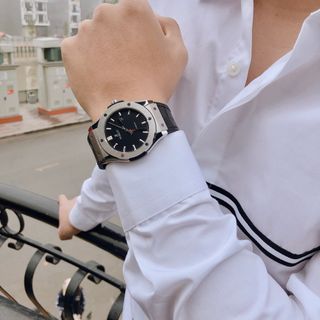 Đồng hồ nam HB vỏ trắng máy Nhật cao cấp