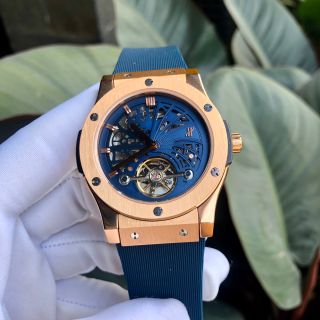Đồng hồ nam HB vỏ vàng lộ cơ cao cấp