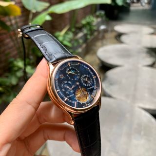 Đồng hồ nam Vancheron vỏ vàng mặt đen