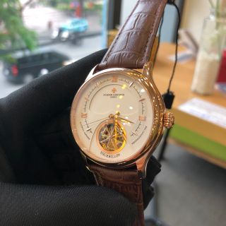 Đồng hồ Vancheron nam vỏ vàng kim vàng