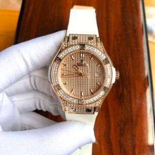 Đồng hồ nữ HB Full đá kim cương nhân tạo