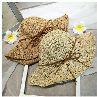 [ SIÊU CUTE ]Mũ Cói Mềm Cột Nơ xinh- ALOHA24H