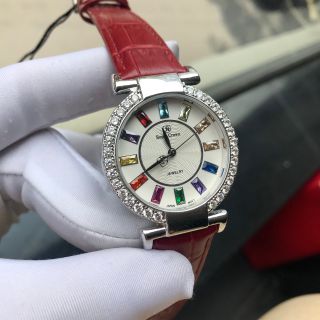 Đồng hồ Royal Crown mặt tròn đá thạch anh 7 màu