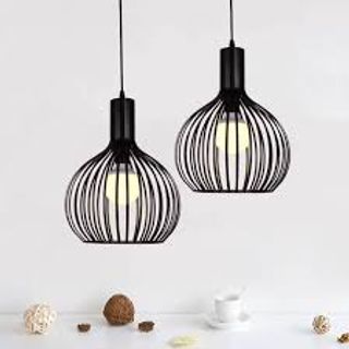 Đèn thả trần trang trí kiểu lồng sắt tròn 170k