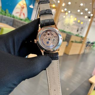 Đồng hồ nam Patek Philipe vỏ trắng mặt trắng kim xanh